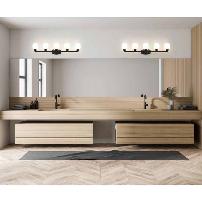 Kendrick 5 Light Vanity in Matte Black
