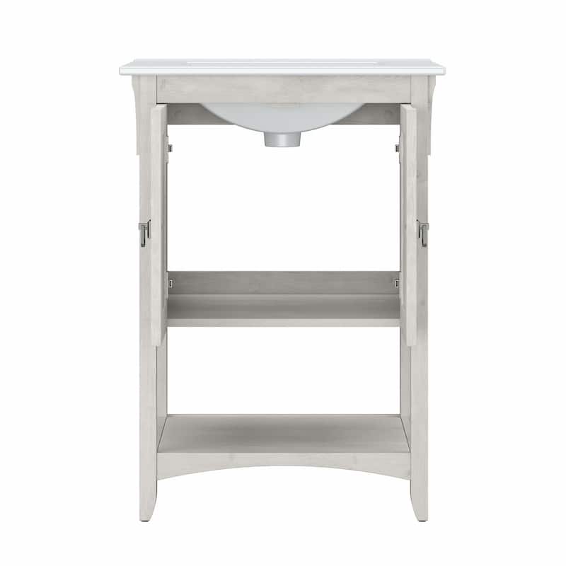 Salinas 48W Double Vanity Set with Sinks and Storage by Bush Furniture