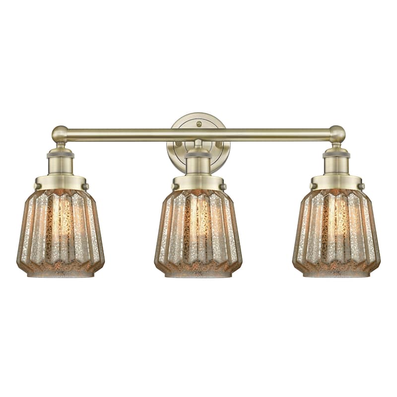 Innovations Lighting 616-3W-10-25 Chatham Vanity Chatham 3 Light 25" - Antique Brass / Mercury