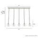 preview thumbnail 4 of 12, Hunter Maple Park 5 Light Linear Cluster Ceiling Light - Kitchen Island, Dining room, Modern Farmhouse, Contemporary - 42"