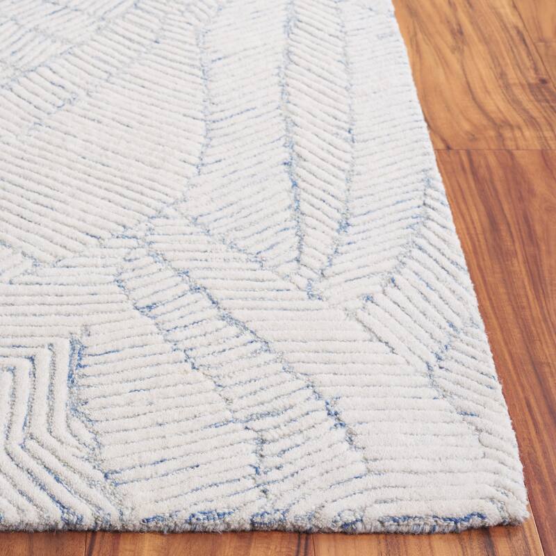 SAFAVIEH Handmade Ebony Jevdokija Modern & Contemporary Wool Rug