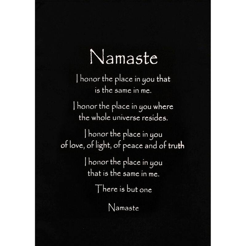 Inspirational Wall Decor Namaste Banner Art, Inspiring Quote Wall Hanging Scroll, Motivational Message, Thought Saying Tapestry