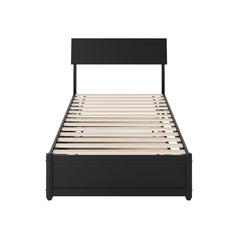Norla Wood Platform Bed with Trundle