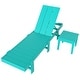 preview thumbnail 30 of 113, Shoreside Modern Poly Eco-Friendly All Weather Reclining Chaise Lounge With Wheels and Side Table (2-Piece Set)