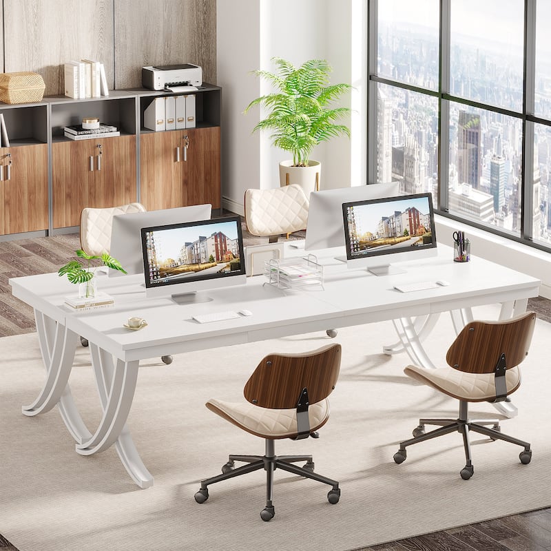 6.5FT Conference Table for 6-8 People , 78 inch Long Rectangular Seminar Table