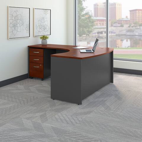 Series C Left Handed L Desk with Drawers by Bush Business Furniture