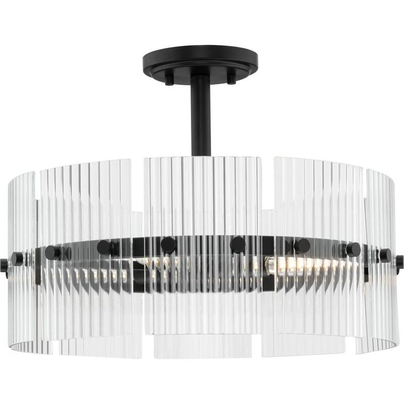 Progress Lighting P500456 Seville 4 Light 18" Wide Pendant - Matte Black