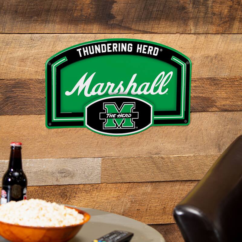 Marshall University Embossed Steel Wall Sign, 11" x 17"
