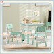 preview thumbnail 17 of 18, Height Adjustable 5 Piece Toddler Table and Chair Set with Storage Box, Easy to Wipe Activity Table with 4 Chairs