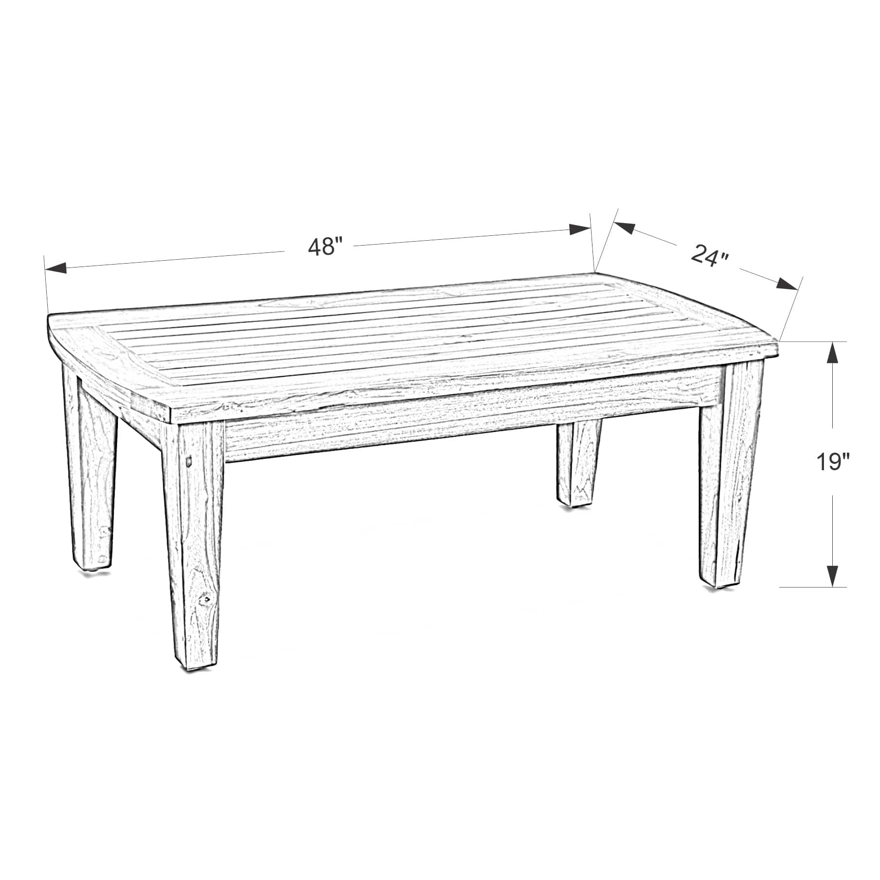 Casual Elements Solid Grade A Teak Barcelona Outdoor Weather Resistant