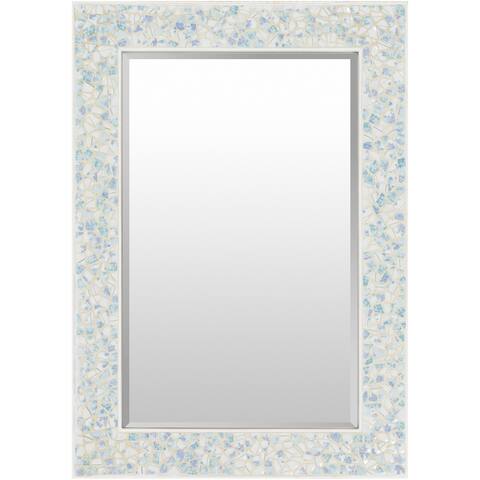 Colburn Mother of Pearl Inlaid Large Size Rectangular Wall Mirror - 28" x 40"