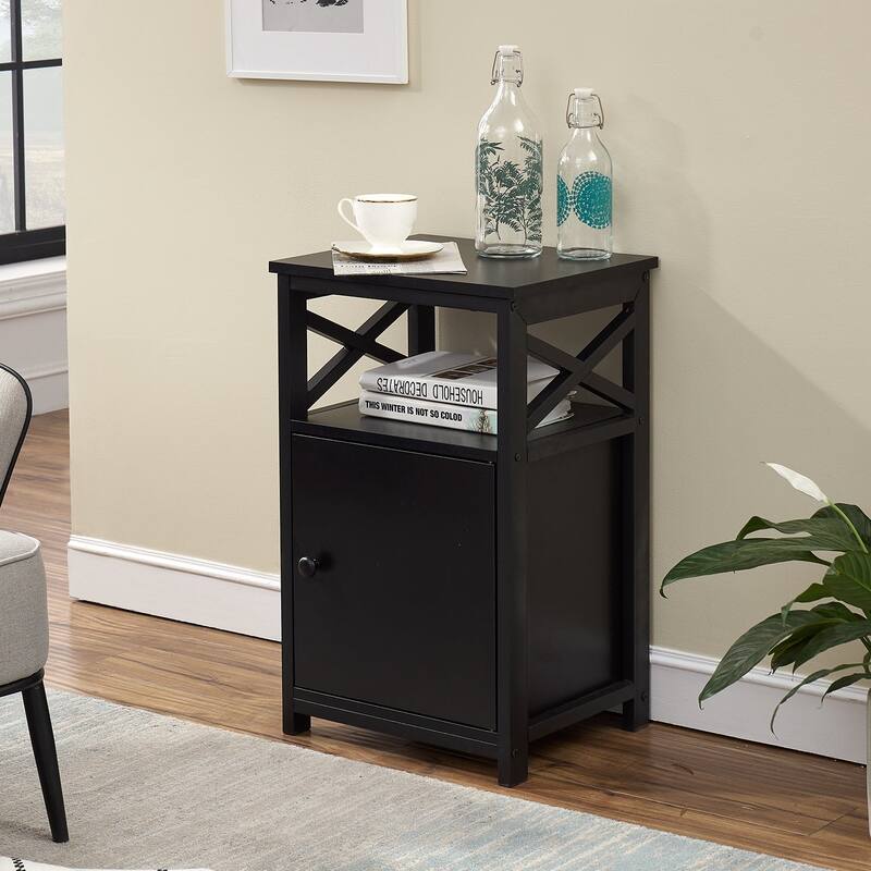 VECELO Modern Nightstands with Storage Shelf