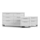 preview thumbnail 8 of 10, Furniture of America Drima Modern 3-Piece Pearl White Solid Wood Kids Dresser and 2-Nightstand Bedroom Set