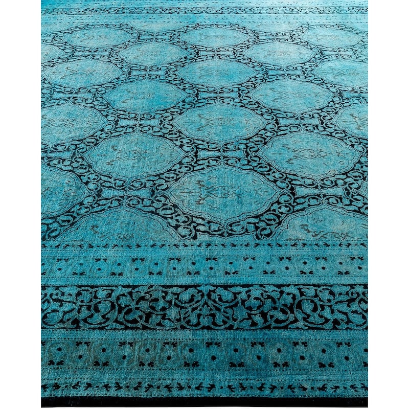 Contemporary Overdyed Wool Hand Knotted Area Rug - 8' 1" x 10' 3"