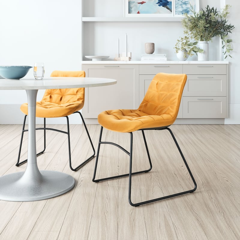 Tammy Dining Chair (Set of 2) Green - Product (in) : 20.9" W x 24.4" D x 31.1" H - Yellow, Black