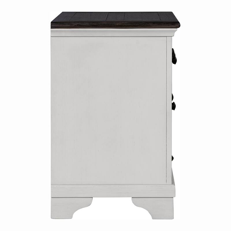 Furniture of America Eryndor Modern Farmhouse 3-Piece White Solid Wood Platform Bedroom Set