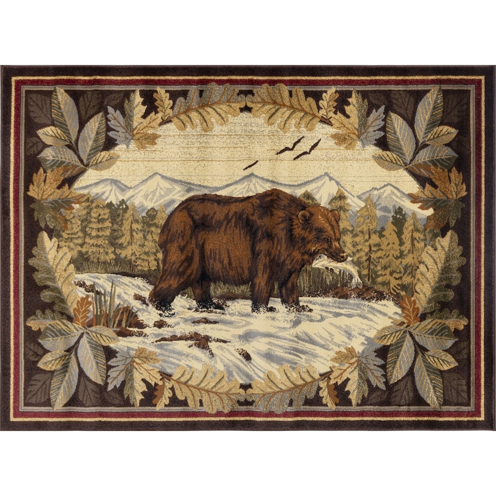 Nature's Nest GC_CBL3008 Multi Lodge Area Rug