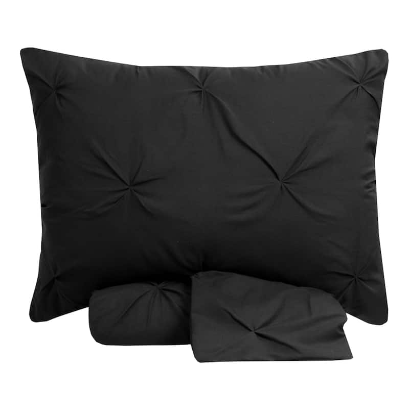 Luxury 3-piece Pinch Pleat Duvet Cover and Sham Set