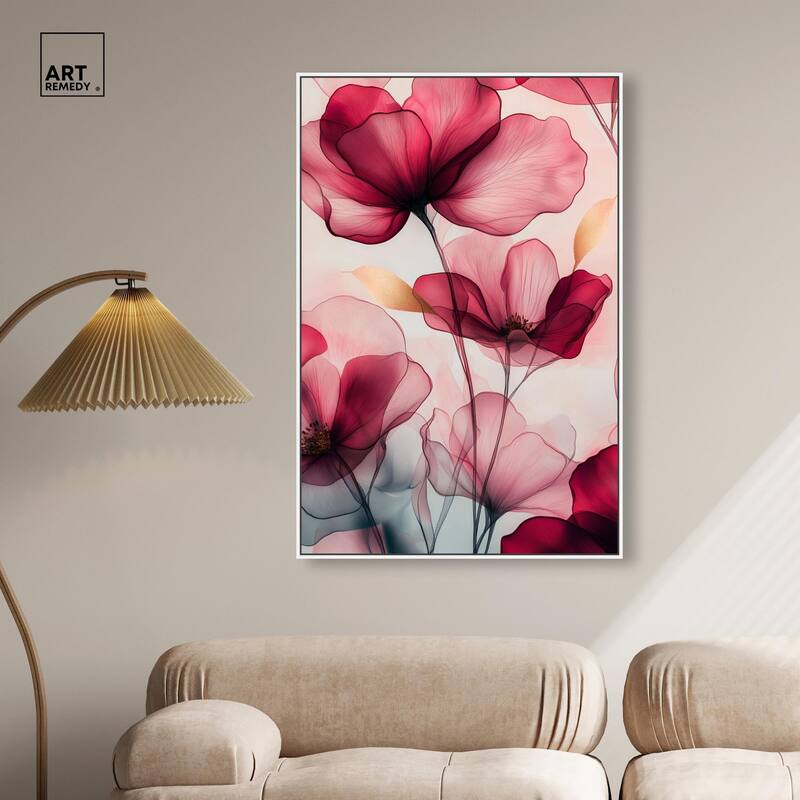 Chiffon Cherry Charm Canvas by Art Remedy