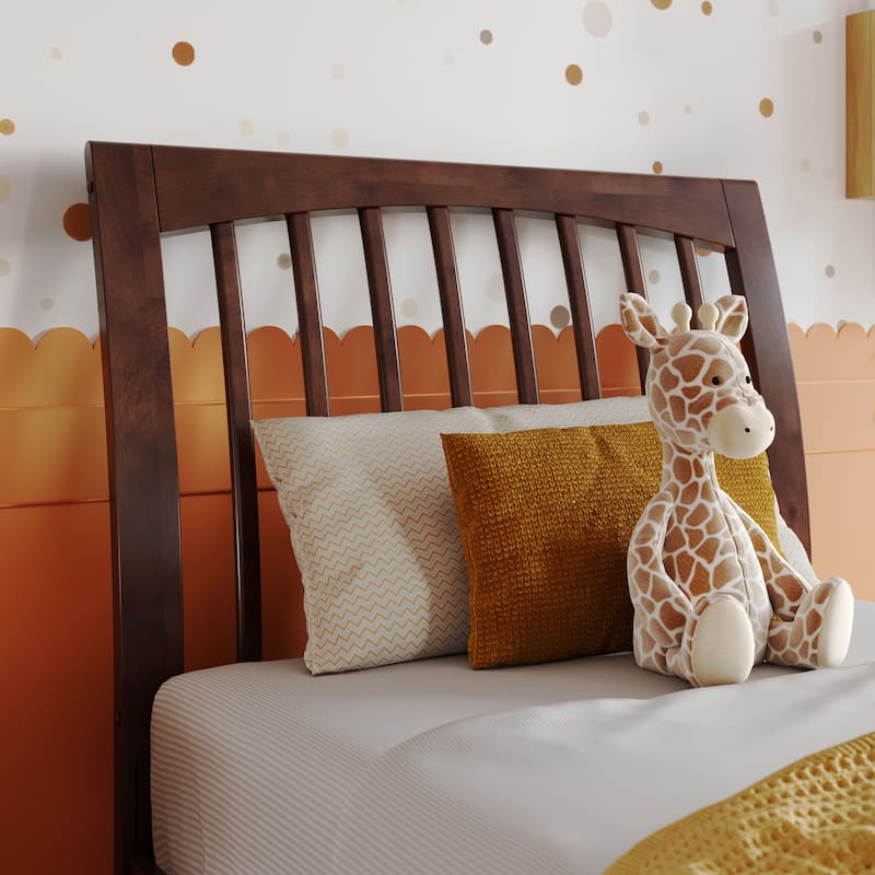 Orleans Sleigh Solid Wood Slat Headboard - Walnut - Twin