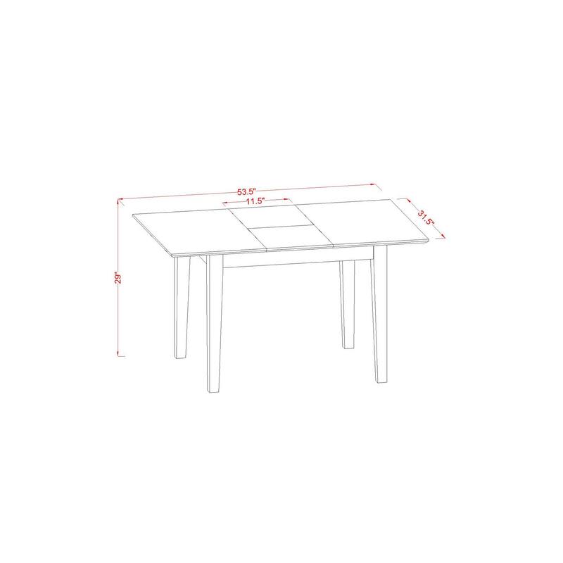 HomeStock 3-Piece Mahogany Finish Rectangular Solid Wood Top Dining Table Set