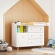 preview thumbnail 6 of 12, White Dresser Combo Chest Baby Changing Station Easy Diaper Changes