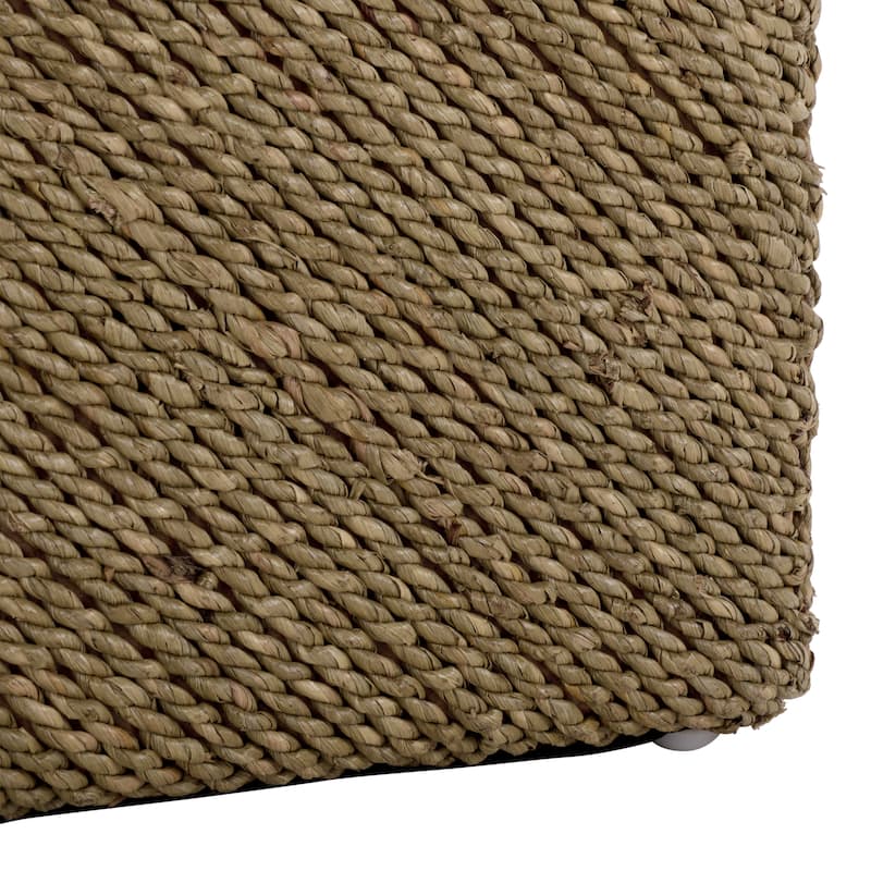 SAFAVIEH Couture Malta Woven Seagrass Square Ottoman