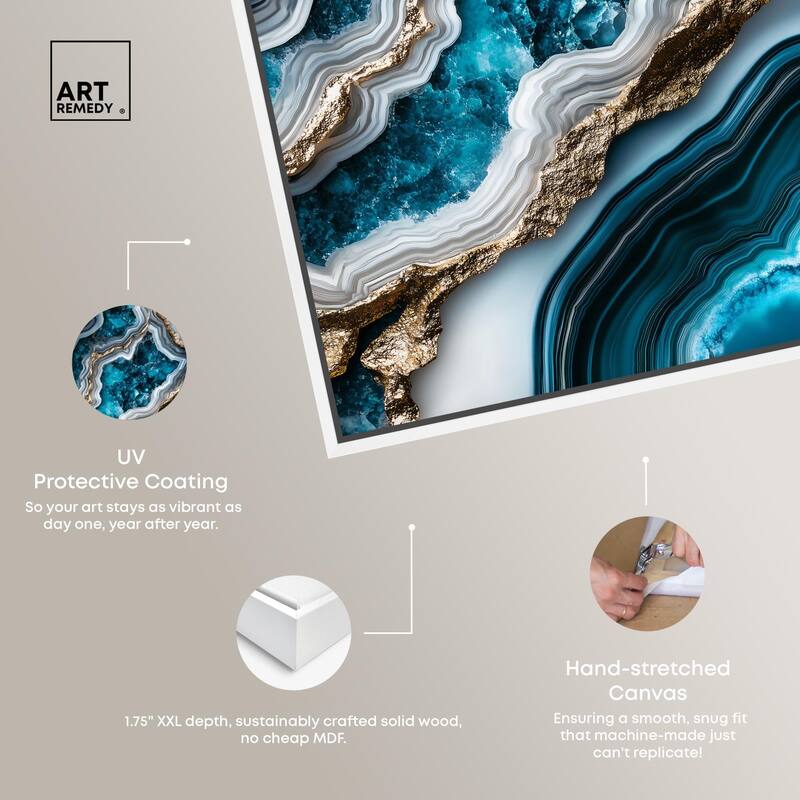 Teal Tides Treasure II Canvas by Art Remedy