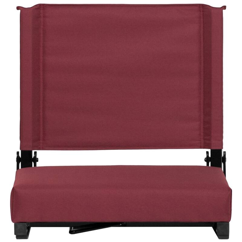 Padded Stadium Chairs with Handles and Bleacher Hooks (Set of 2) - 14"D x 18"W x 18"H
