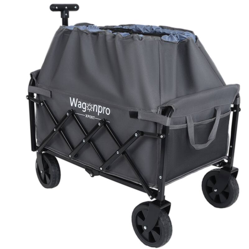 Expandable Dual Layer Utility Wagon Cart,Grocery Cart for Gardening
