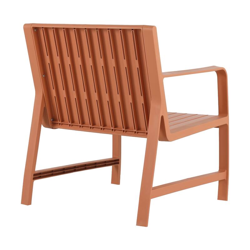 Patio Bistro Set with 1 Chair & 1 Coffee Table, Easy Assembly, 2 pcs
