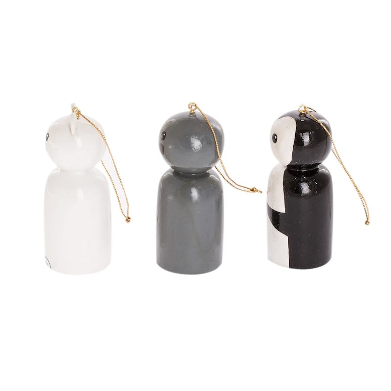 Novica Handmade Sweet Arctic Reclaimed Wood Ornaments (Set Of 3)