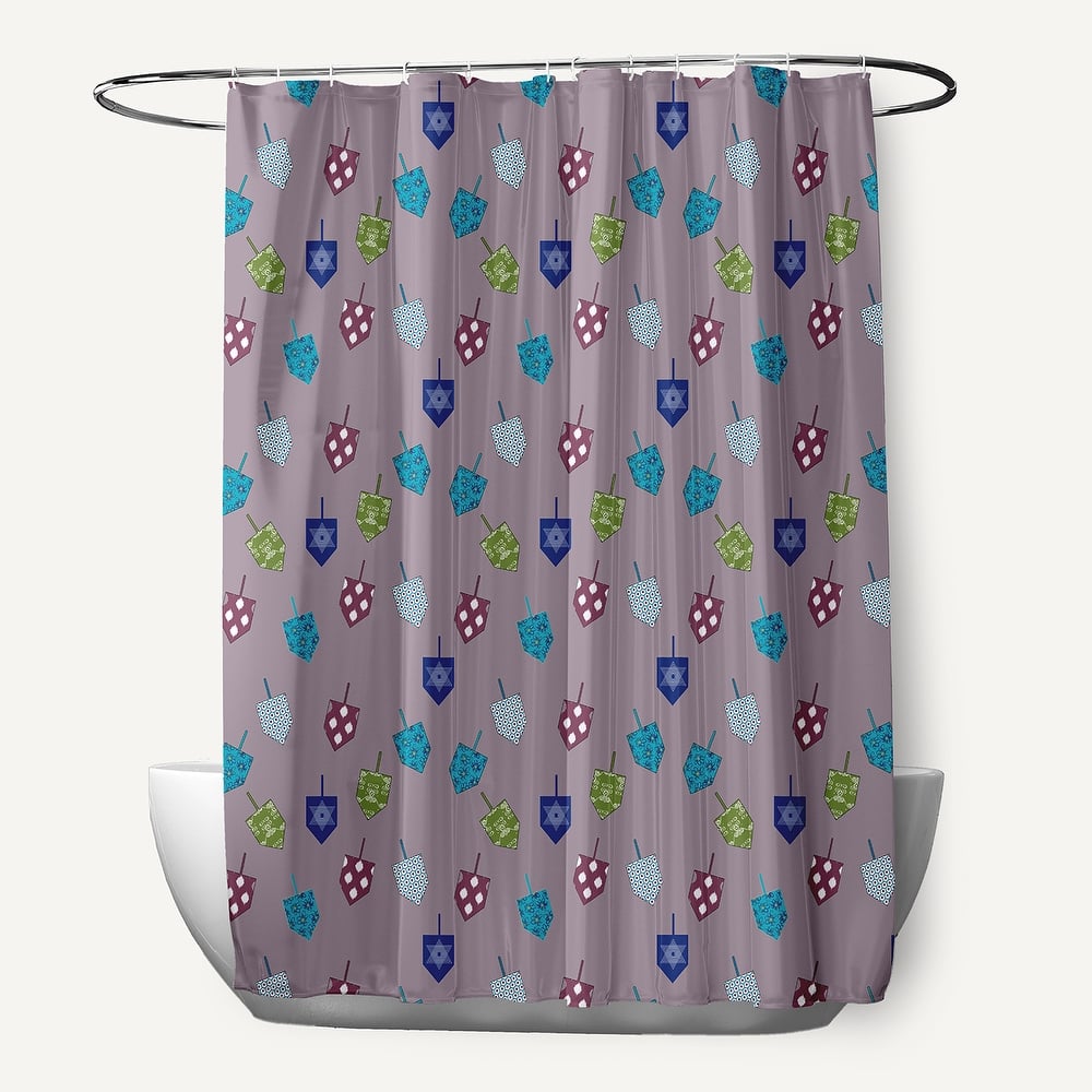 Dreidel Pattern Shower Curtain