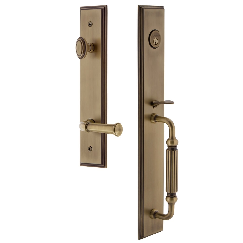 Grandeur Carre Solid Brass Rose Right Handed Keyed Entry Single