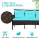 preview thumbnail 22 of 33, Costway 3PCS Patio Rattan Furniture Set 3-Seat Sofa Cushioned Table - See details
