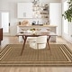 preview thumbnail 3 of 42, Area Rugs for Living Room Bedroom Farmhouse Bordered Braided Print Rug Geometric Soft Low Pile Non-Slip Area Rug