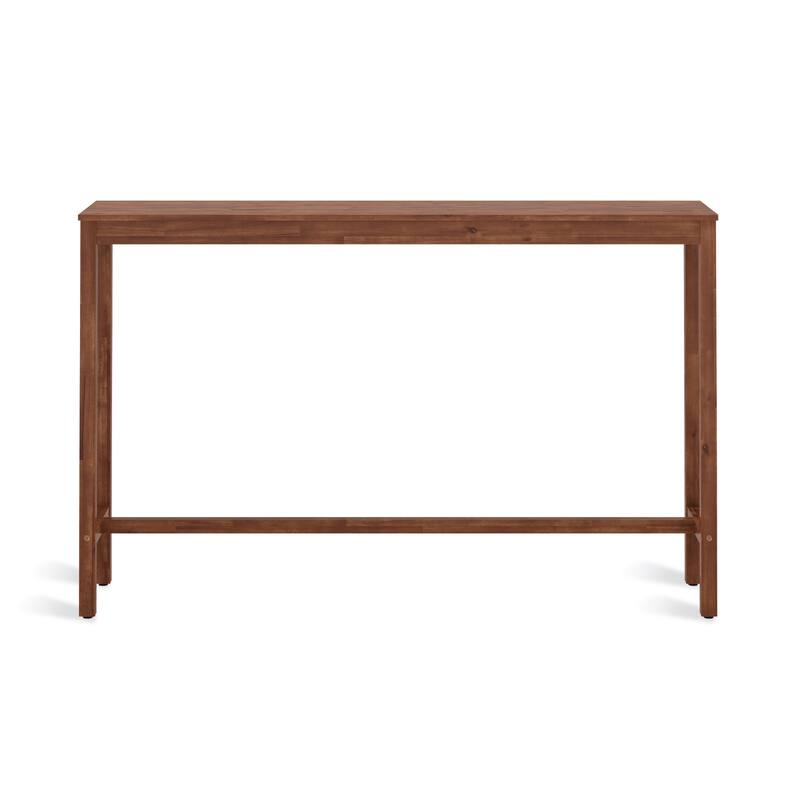 Casual 53.in/63.in Outdoor & Indoor Rectangular Patio Bar Table Wood Dining Table