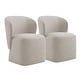 preview thumbnail 52 of 51, Spruce & Spring Kyle Morden Fabric Dining Room Chair with Casters Wrap-round Back Set of 2 - Beige-Fabric