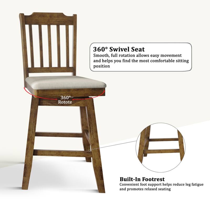 CraftPorch Classic Swivel Counter Dining Set