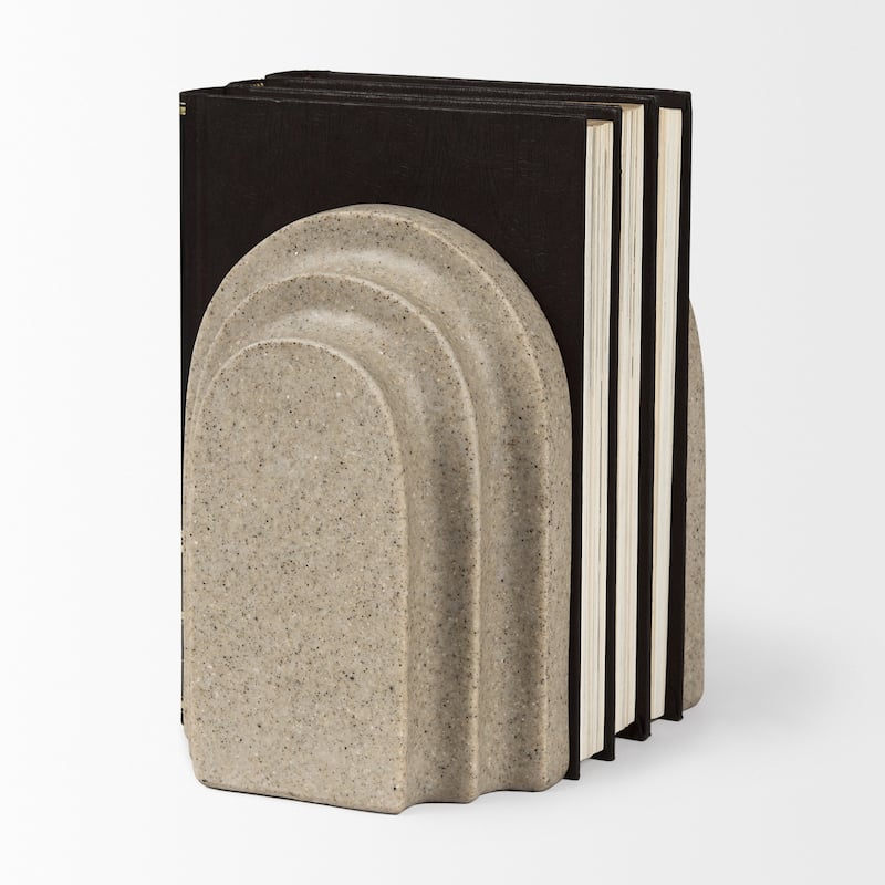 Empire Granite Resin Arc Book End Set