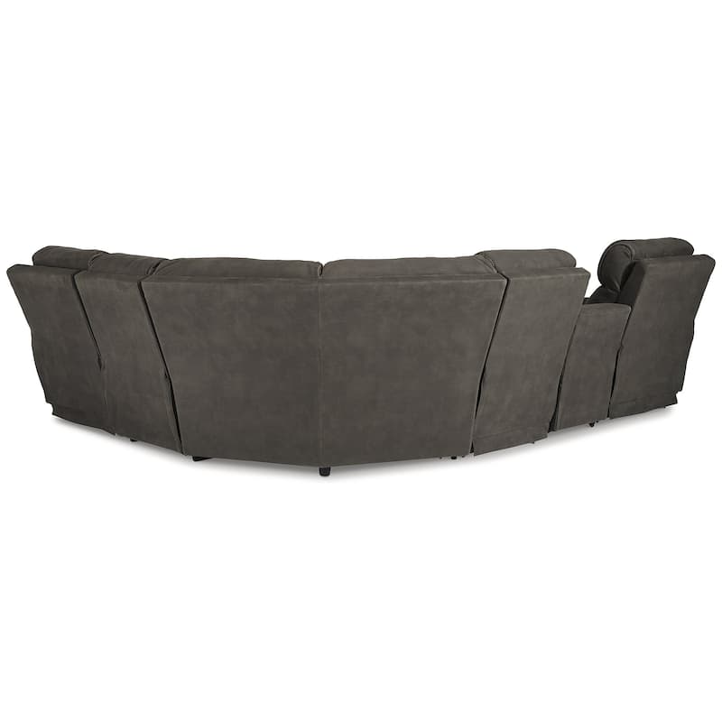 Signature Design by Ashley Hoopster Gray 6-Piece Power Reclining Sectional - 100"W x 120"D x 34"H