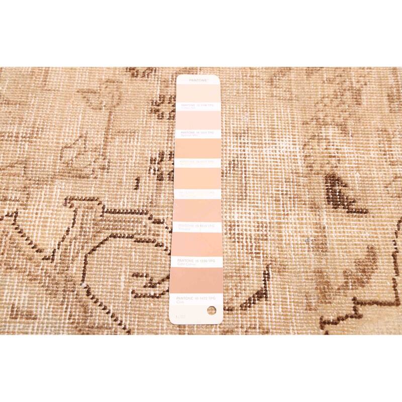 ECARPETGALLERY Hand-knotted Antalya Vintage Tan Wool Rug - 9'4 x 12'6