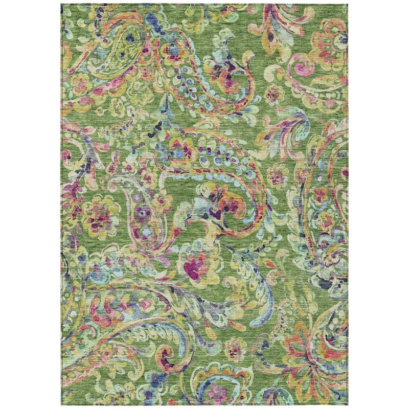 HomeRoots Paisley Transitional Rectangle Outdoor Rug
