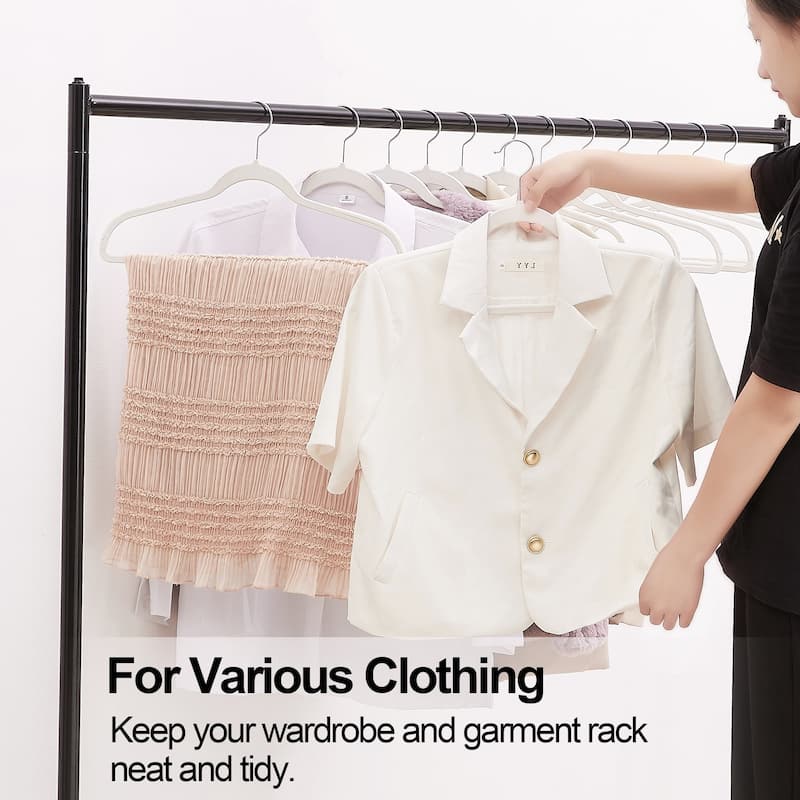 100 Pack Clothes Hangers Plastic Coat Hangers Non-Slip Space-Saving Swivel Hook