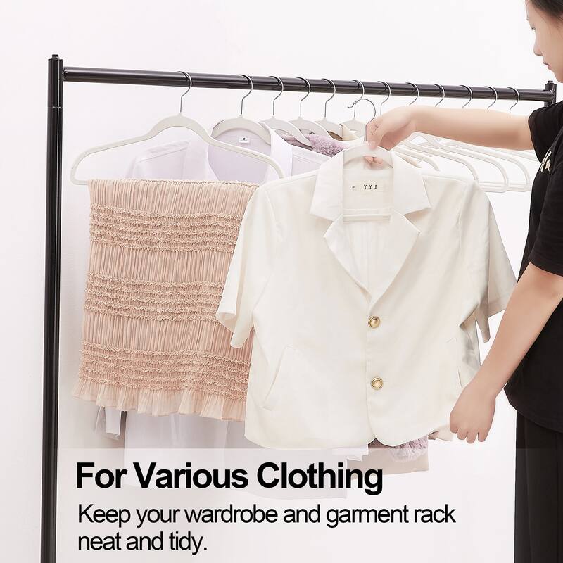 VECELO 100 Pcs Wet and Dry Adult Hangers Holds Up To 10 Lbs Clothes Hangers