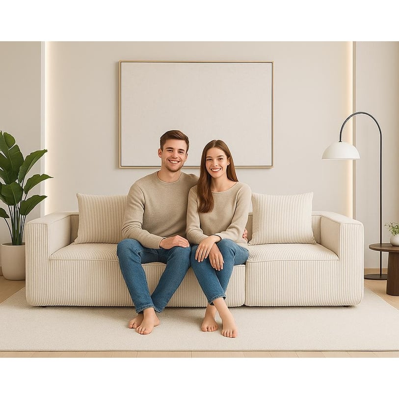 Multi person modular compression sofa that can be freely combined-33005-3