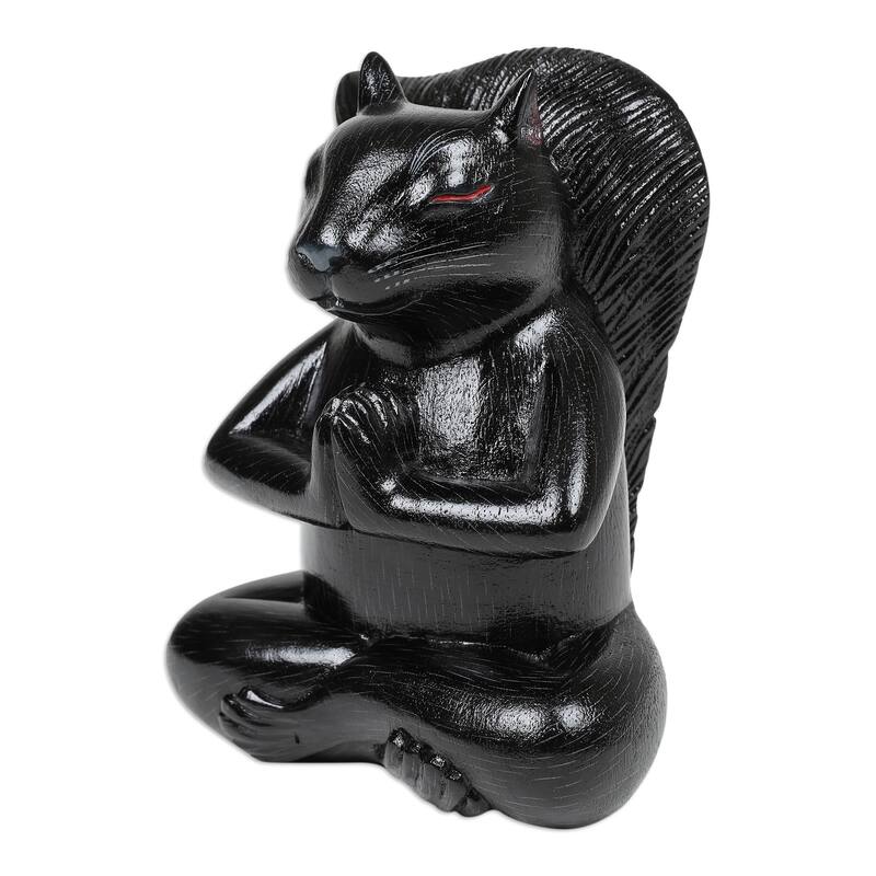 Novica Handmade Prudent Apprentice At Night Wood Statuette