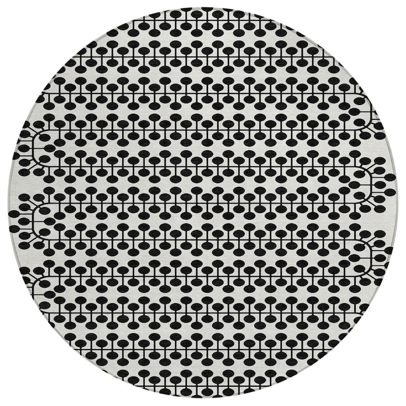 Machine Washable Indoor/ Outdoor Modern Ailey Chantille Rug