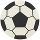 preview thumbnail 2 of 3, Mod-Tod Soccer Kids Area Rug - 3'11" Round