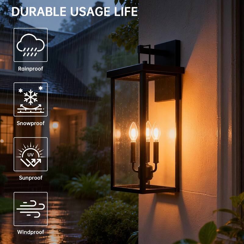 Outdoor Iron Rectangular Wall Light